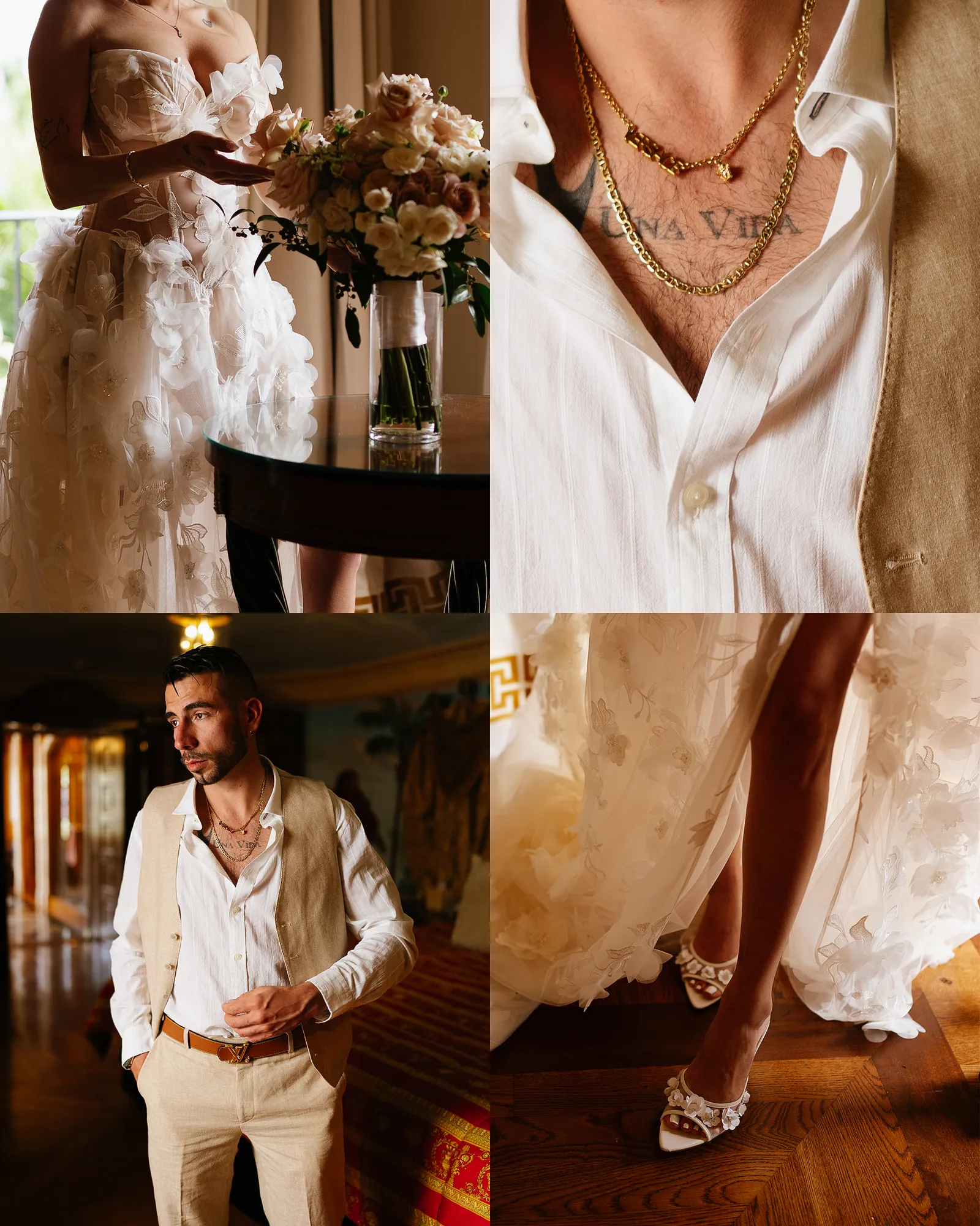 Alicia & Josh wedding album spread