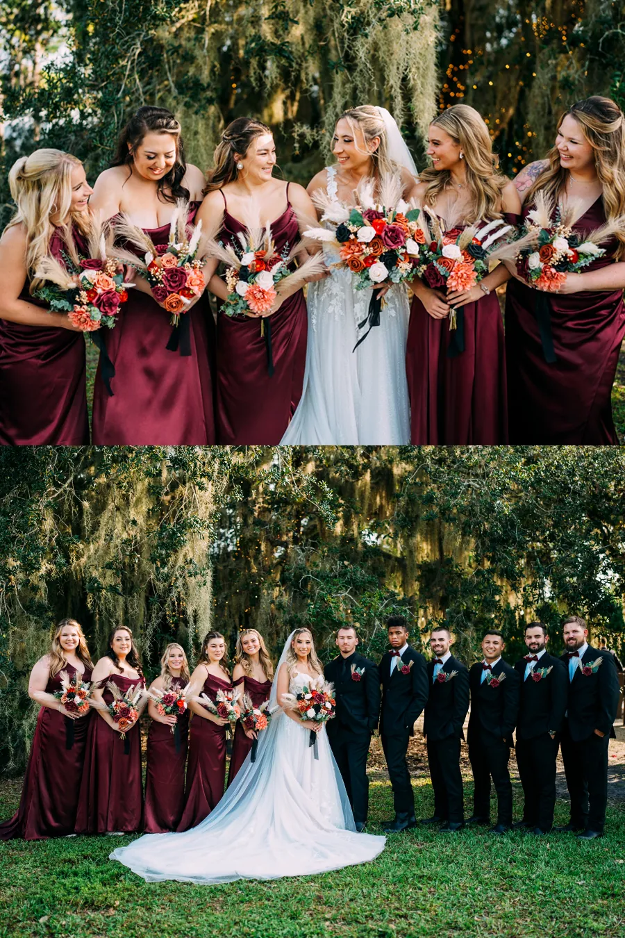 Wedding guests celebrating