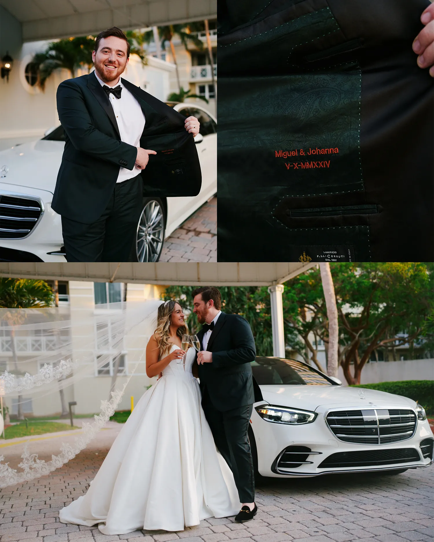 Joanna & Miguel wedding album spread